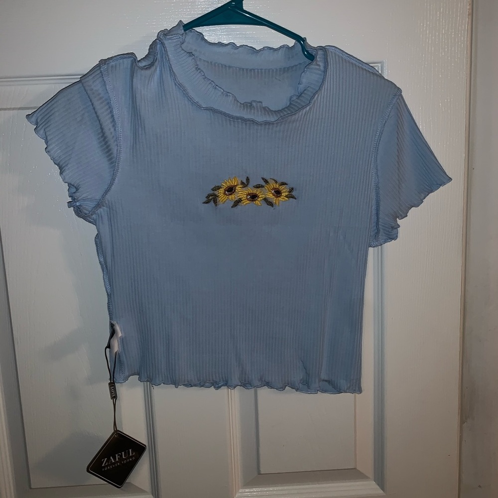 Short Sleeve Ribbed/Cropped T-Shirt